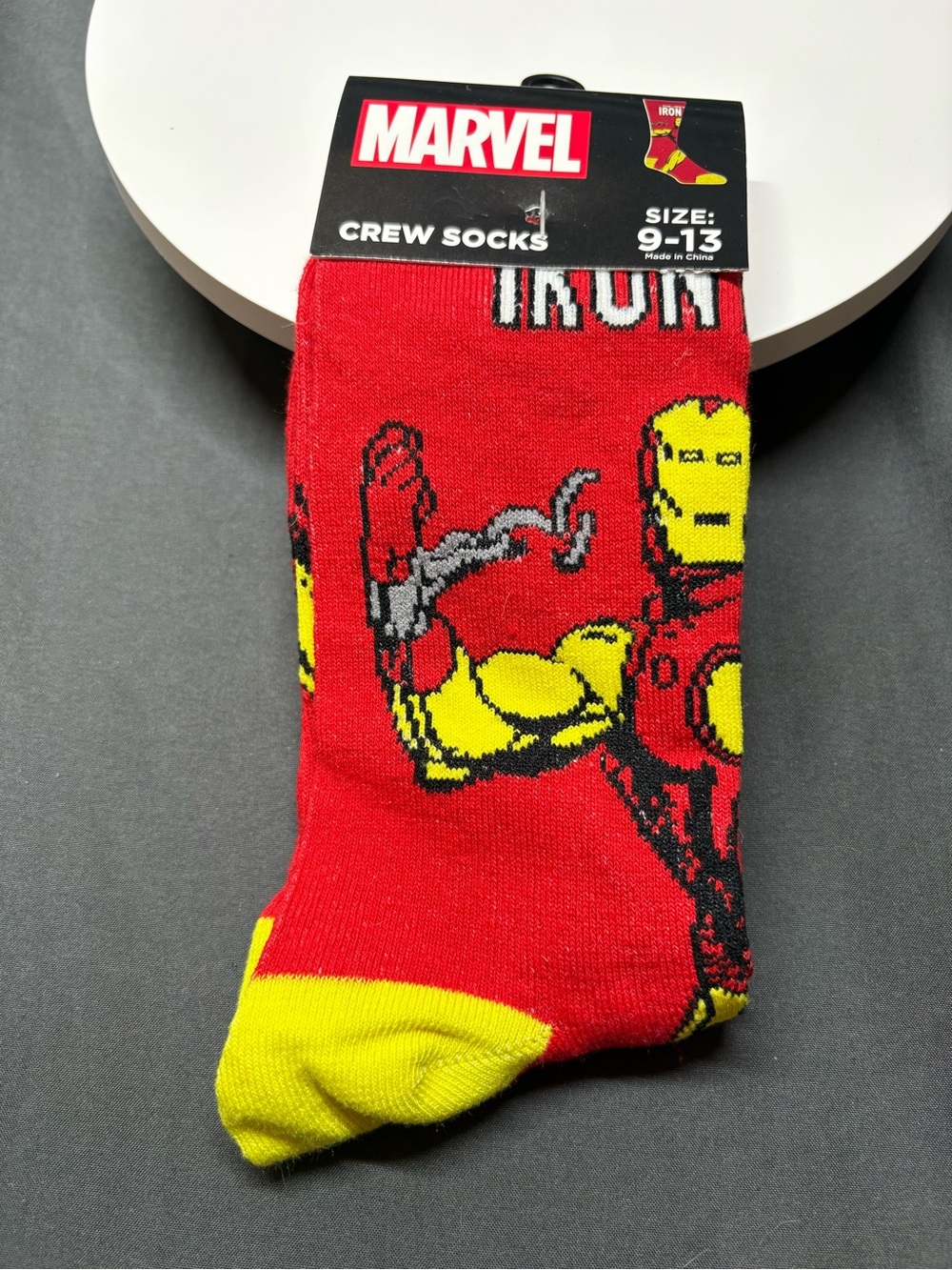Marvel Iron Man Red and Yellow Crew Socks